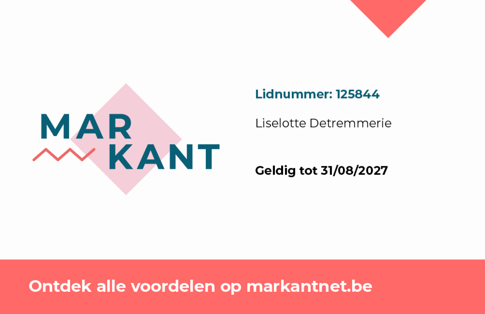 Digitale ledenpas Markant
