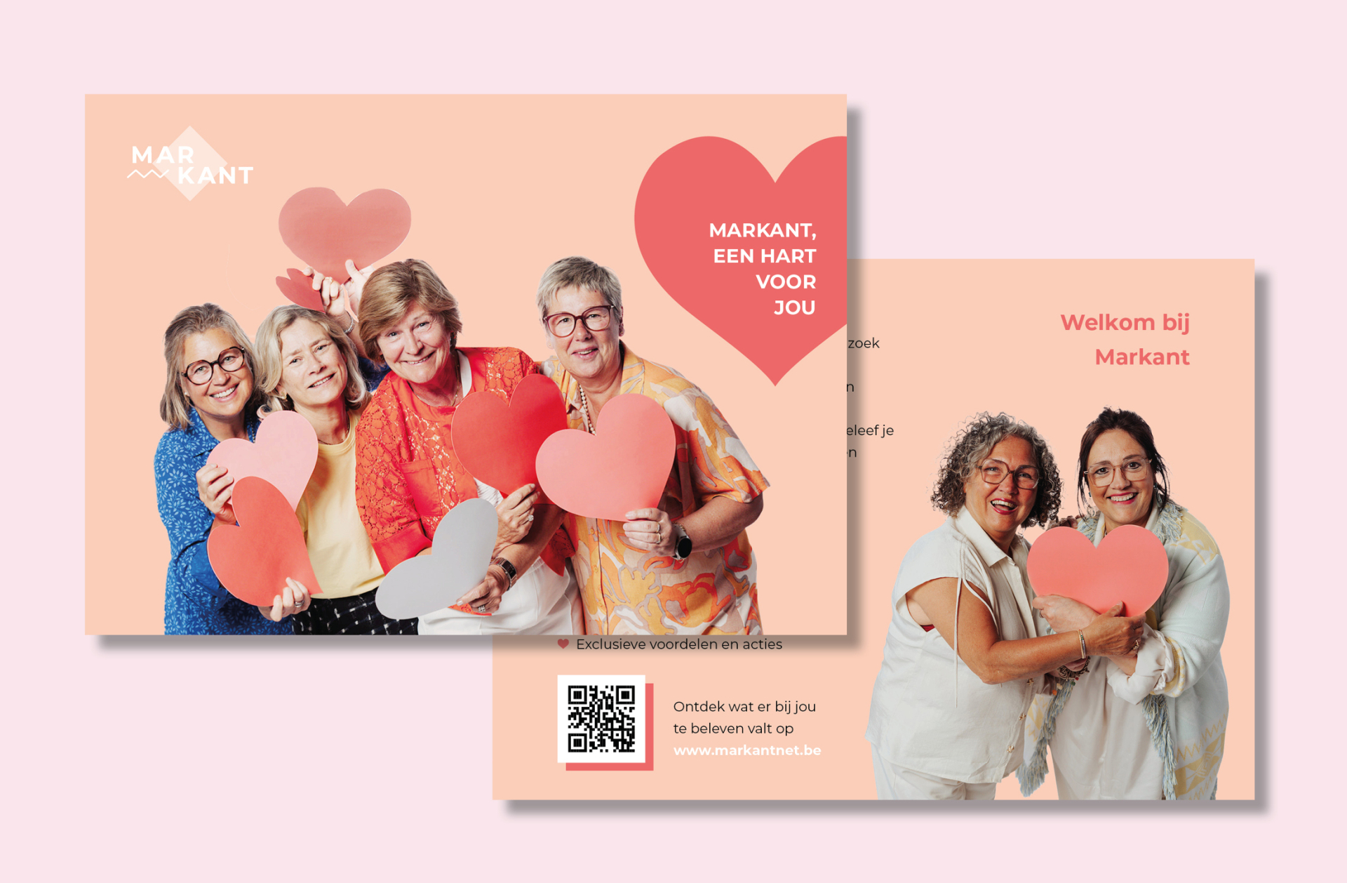 Markant een hart voor jou postkaart