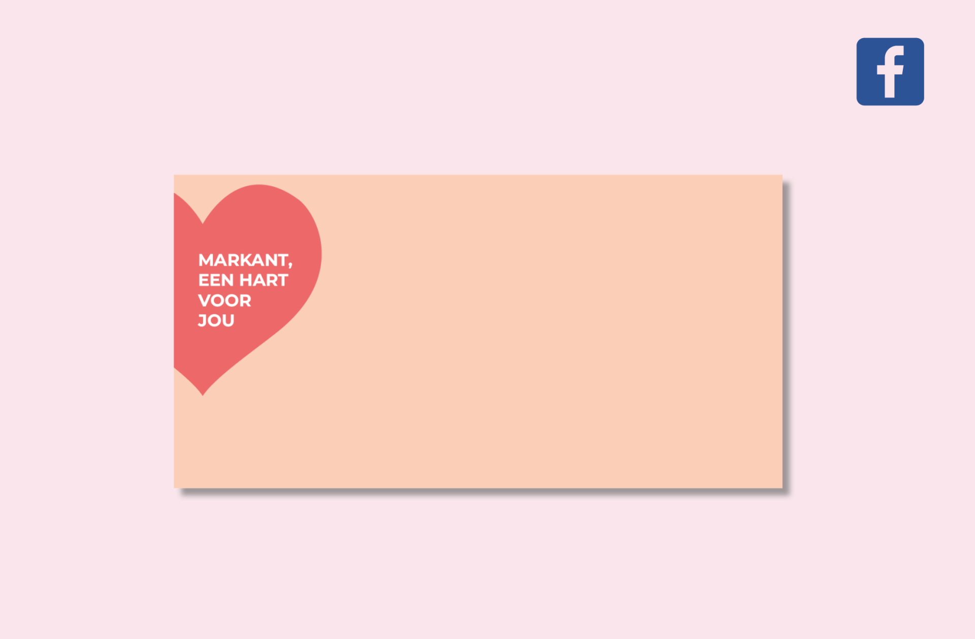 Markant een hart voor jou template Facebook